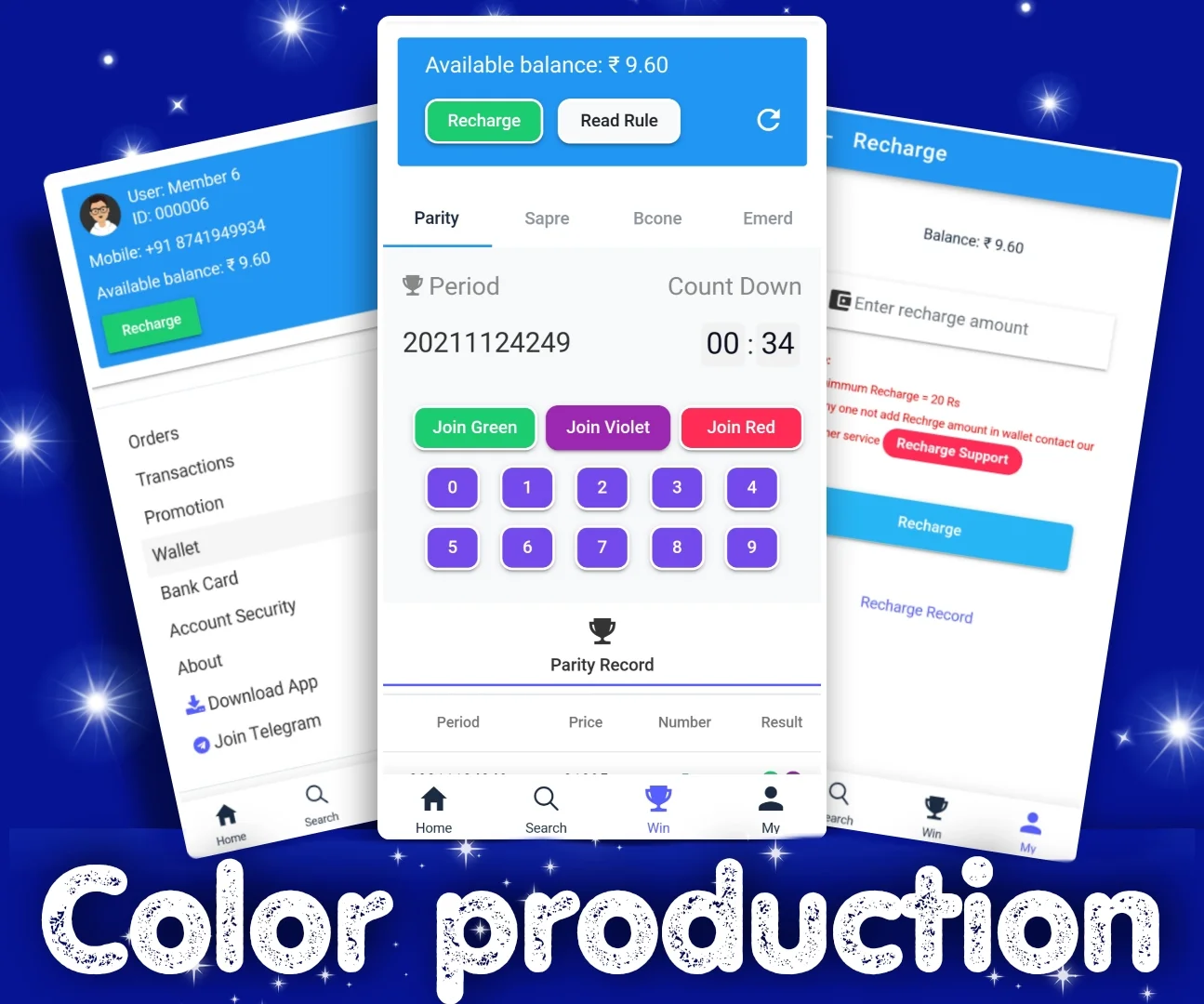 Color Prediction Game Development